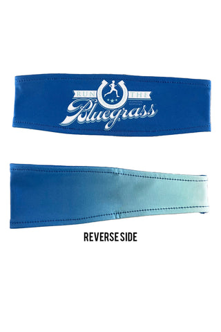 7103 - REVERSIBLE RunTheBluegrass Headband - Sky Blue/Teal