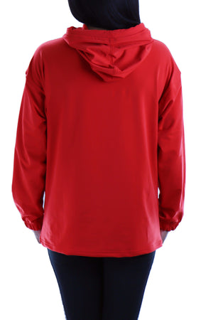 Ohio State Athletic O Luxe Snorkel Neck Hoodie/Red
