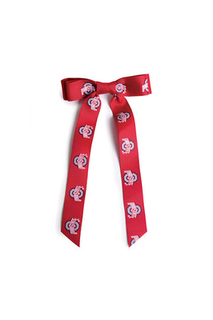 1217 - Ohio State Bow Hair Barrette (2 Colors)