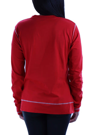 2005 - Ohio State Long Sleeve Contrast Stitch - Red