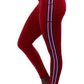 Ohio State Red Leggings with Helmet Stripe
