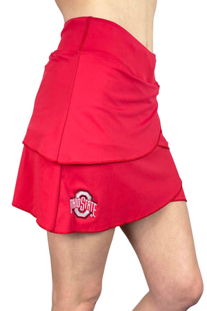 2201 - The Ohio State Athletic Block O Petal Performance Skort/ Red