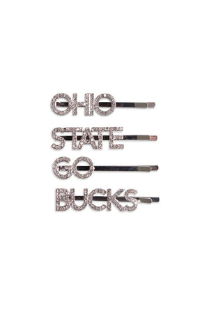 1105 - Ohio State Rhinestone Bobby Pins