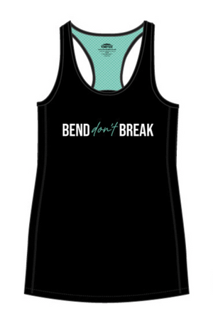 5014 - Bend Don't Break Meshback Racer Tank/ Black