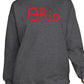 1309 - Script Ohio Unisex Crewneck Sweatshirt / Charcoal