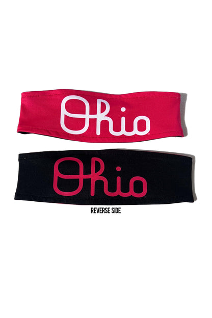 1206 - Reversible Script Ohio Headband  (2 Options)