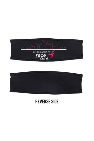 3007 - REVERSIBLE Komen Columbus City Skyline Headband/ Black