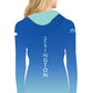 WOMEN'S Official RunTheBluegrass 2023 Lightweight Hoodie/ Sky Blue Ombre - FINAL SALE