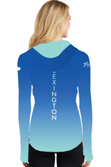 WOMEN'S Official RunTheBluegrass 2023 Lightweight Hoodie/ Sky Blue Ombre