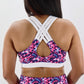 3319 - Women's Criss Cross Back Bra - Tie Dye Print