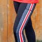1407 - Ohio State Ohio State Buckeye Leaves Legging/Black Tonal