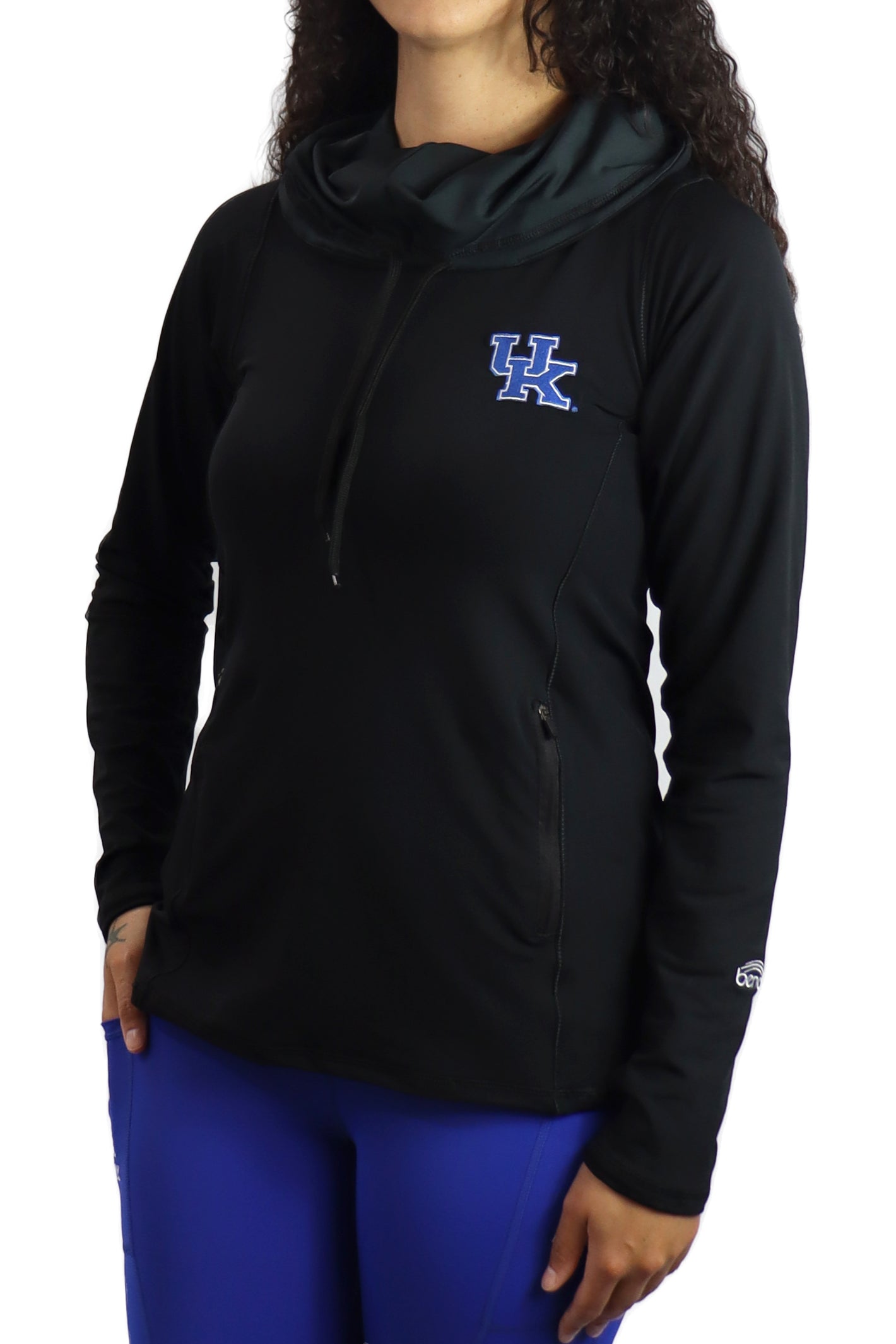 904 -University of Kentucky Funnel Neck Long Sleeve/Black