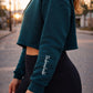 4314 - Women's "Unbreakable" Crop Hoodie - Dark Teal