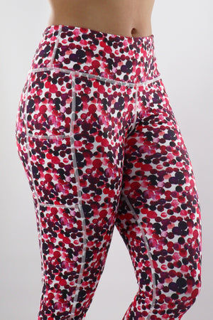 3213 - The Watercolor Perfect Pocket Capris - Pink/ White - FINAL SALE