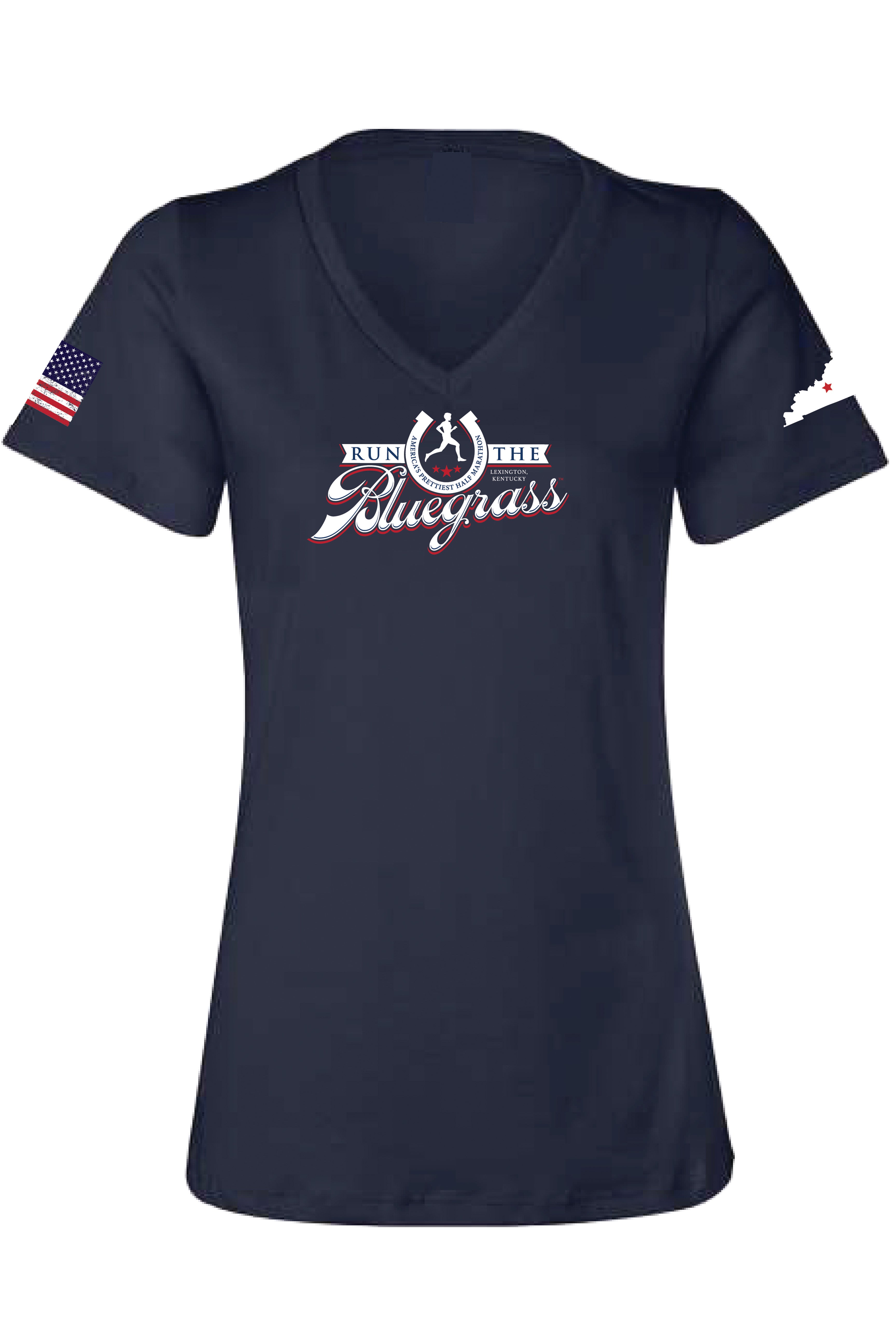 WOMEN'S Official RunTheBluegrass 2023 Race T-Shirt/Navy