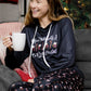 5100 - Cozy Little Christmas Lightweight Hoodie/ Black- FINAL SALE