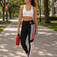 2009 - "Buckeye Stripe" Cell Phone Pocket Legging - Black
