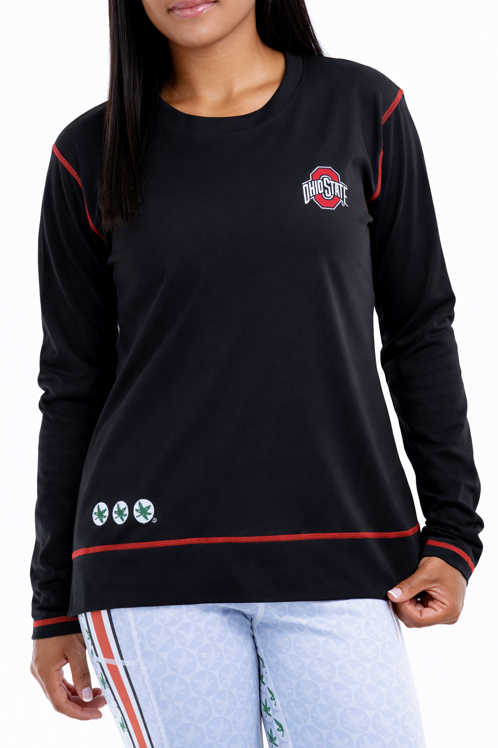 2004 - Ohio State Long Sleeve Contrast Stitch - Black