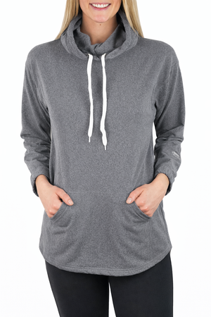 4106 - Snorkel Neck Hoodie/ Heather Grey