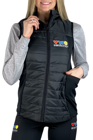 3004 - The  "On Our Sleeves" Performance Vest/Black - FINAL SALE