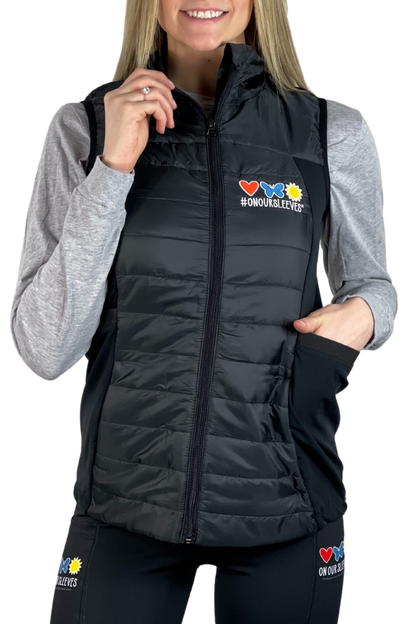 3004 - The  "On Our Sleeves" Performance Vest/Black - FINAL SALE