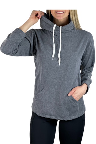 4106 - Snorkel Neck Hoodie/ Heather Grey