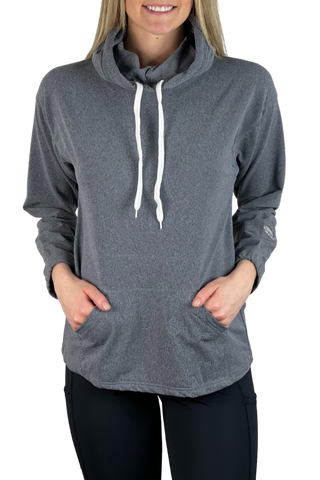 4106 - Snorkel Neck Hoodie/ Heather Grey
