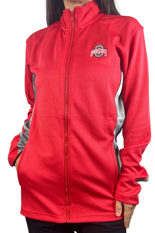 2008- Athletic O Full Zip Panel Pullover/ Red & Grey