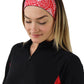 1206 - Reversible Ohio State Bandana Print Headband/ Red