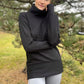 4305 - Women's Ribbed Turtleneck Pullover/Black