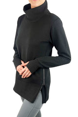 4305 - Women's Ribbed Turtleneck Pullover/Black