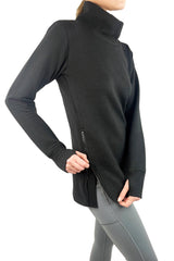 4305 - Women's Ribbed Turtleneck Pullover/Black