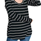 HC - Striped Scoop Neck Longsleeve Tunic (2 colors available) - FINAL SALE