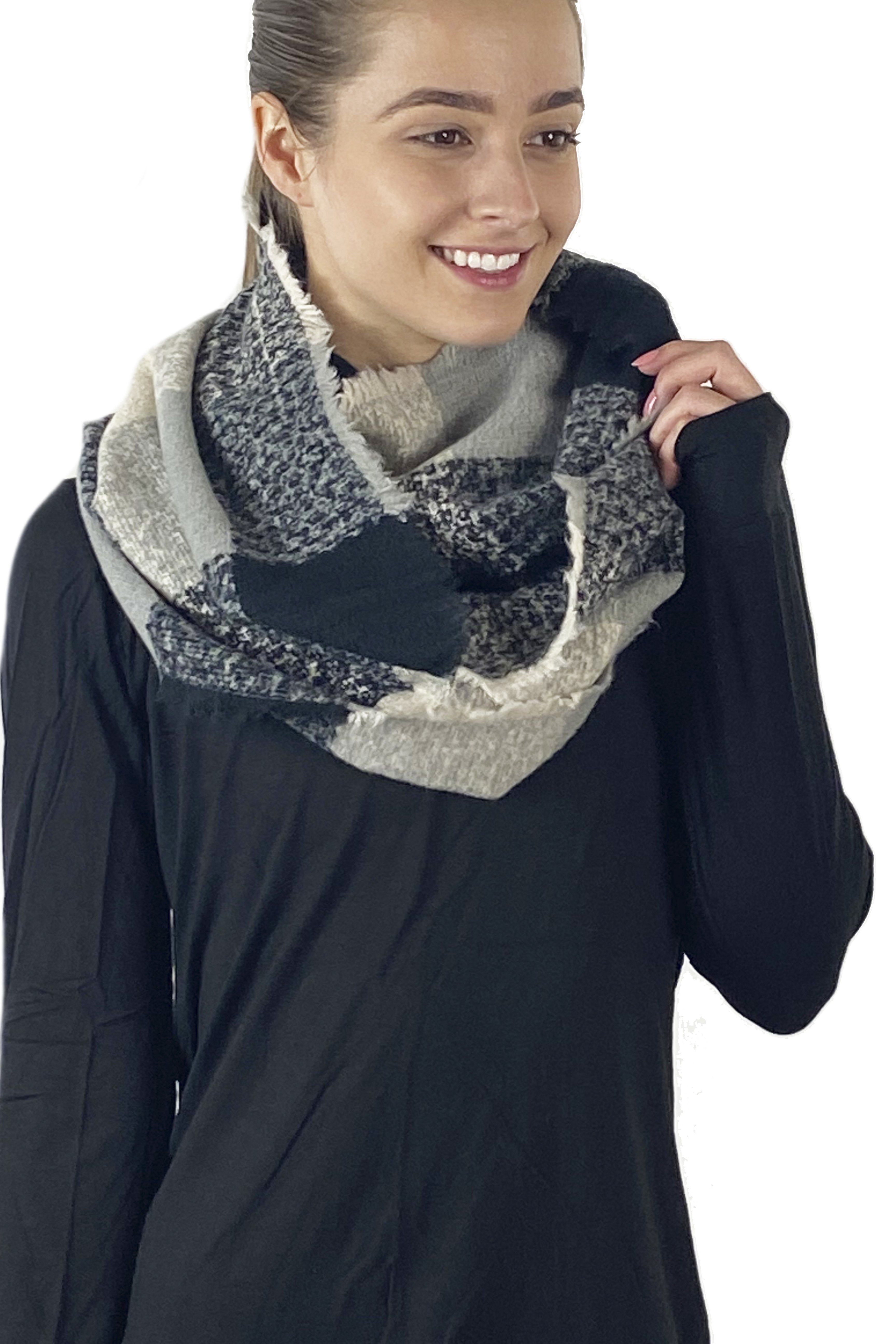 5412 - Plaid Infinity Scarf (Various Colors)