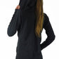 7302 - Hope Pink Ribbon - Performance Pony Tail Hoodie/Black