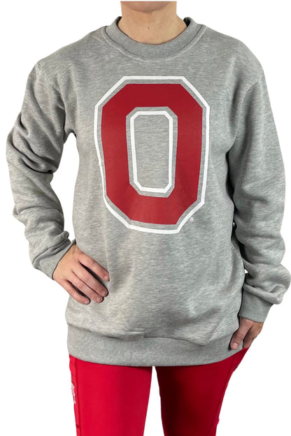 2000B - The Ohio State "Block O" Crewneck Sweatshirt/Grey
