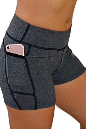 4204 - The "Victory" Cell Phone Pocket Short/Grey - FINAL SALE