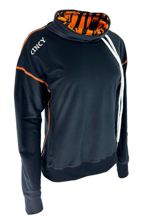 3402 - The "Cincy Love" Mock Neck Pullover/Black