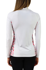 3208 -The Shelley Meyer Flamingo Full Zip Pullover/White