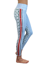 2103 -The Game Day Buckeye Cell Phone Pocket Legging/ Grey