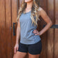 4200 - Meshback Racer Tank/ Heather Grey