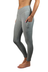 HC - The "Victory" Cell Phone Pocket Legging/Heather Grey- FINAL SALE