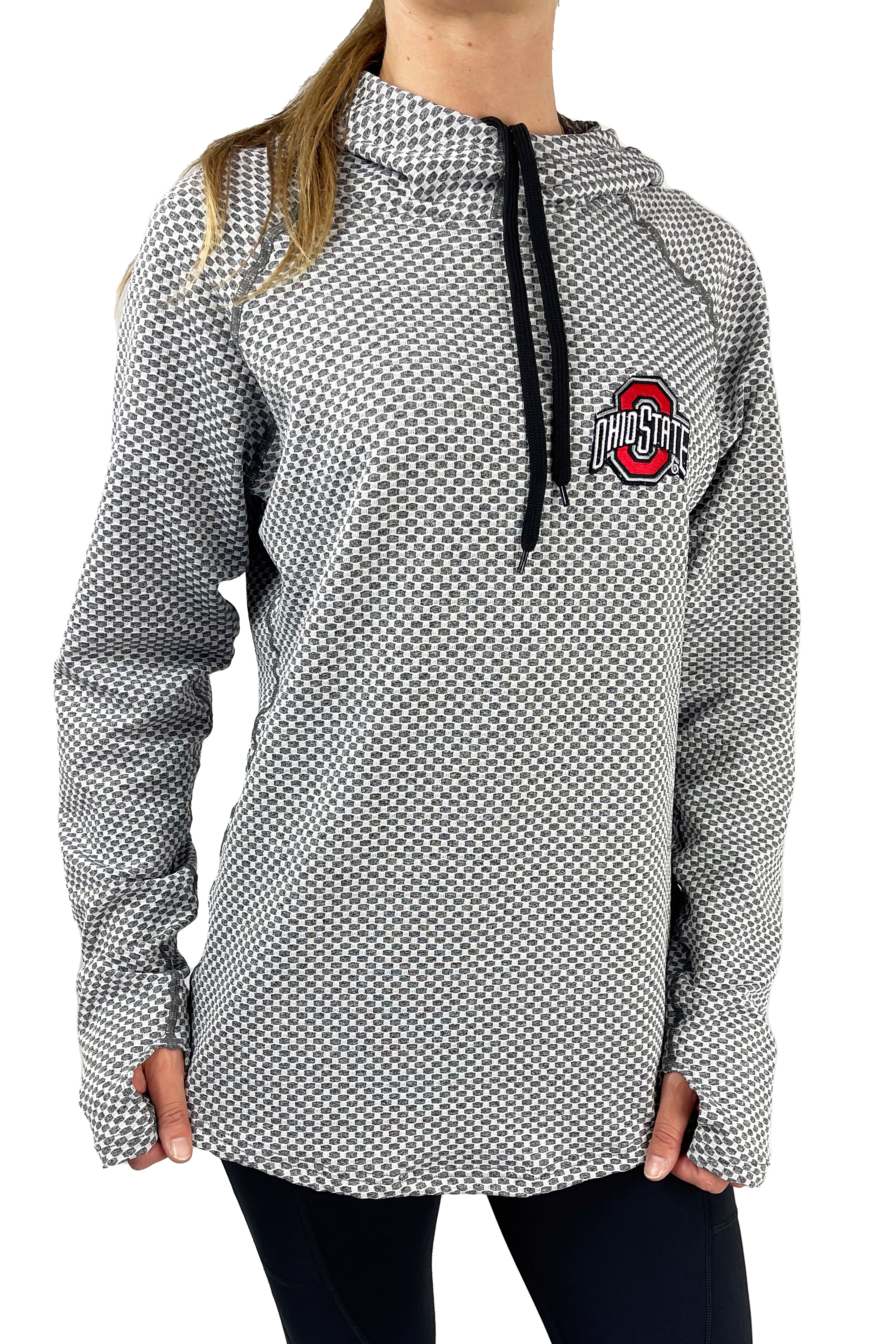 The Ohio State University Honeycomb Textured Hoodie (Two Colors Available)