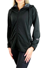 941- 1ZZ0 Soccer Full Zip Snorkel Neck Hoodie/ Black