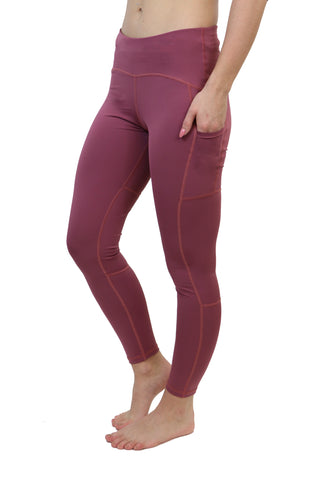 3001 - The "Victory" Cell Phone Pocket Legging/ Mauve - FINAL SALE