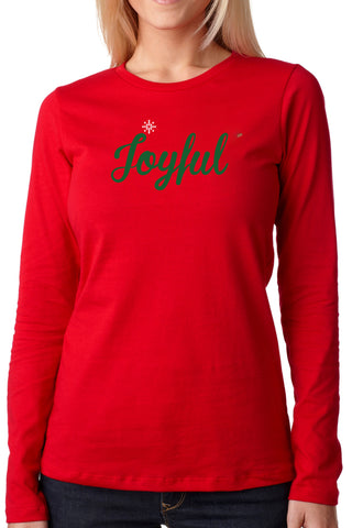 5101 - Joyful Longsleeve Unisex Tee/Red