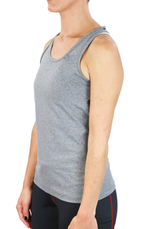 4200 - Meshback Racer Tank/ Heather Grey