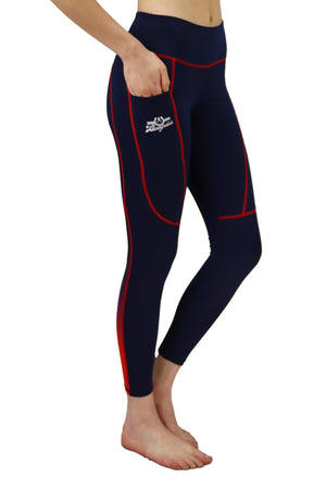 7007 - RunTheBluegrass Ombre Cell Phone Pocket Legging/Navy