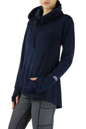 4402 - Luxe Funnelneck Long Sleeve/Navy