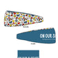 3006 - The   "On Our Sleeves" REVERSIBLE Headband/ Blue- FINAL SALE